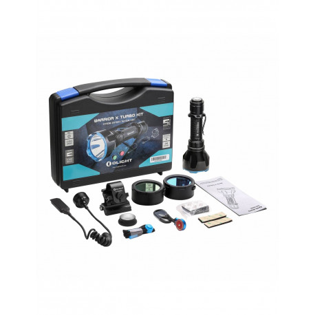 Kit de caza linterna LED recargable Warrior X Turbo 1.100 lum. Olight